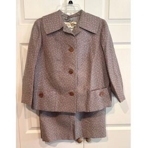 Vintage Floral Skirt Suit Set Blazer Jacket & Skirt Floral Corpcore Unique